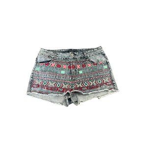 Celebrity Pink Women's Size 13 Mini Acid Wash Denim Jean Shorts EUC